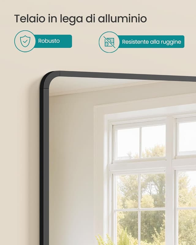 Detalle 2 de Specchio bagno SONGMICS 91 x 61 cm