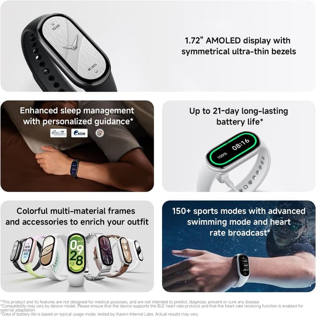 Detalle 2 de Xiaomi Smart Band 10 1,72" AMOLED Fitness-Tracker