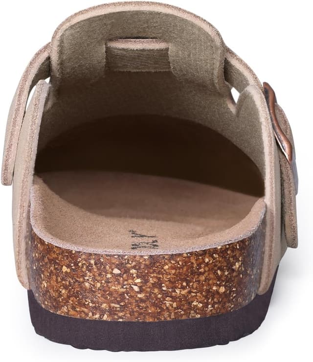 Detalle 2 de ODOLY Genuine Suede Clogs with Cork Footbed