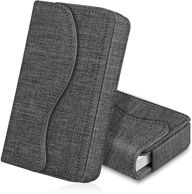 Detalle de Fintie Étui pour cartes de visite en cuir synthétique avec fermeture magnétique (10 x 6 x 2 cm)