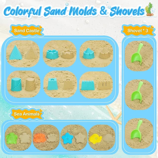 Detalle 2 de RACPNEL Collapsible Beach Toys 3-Pack
