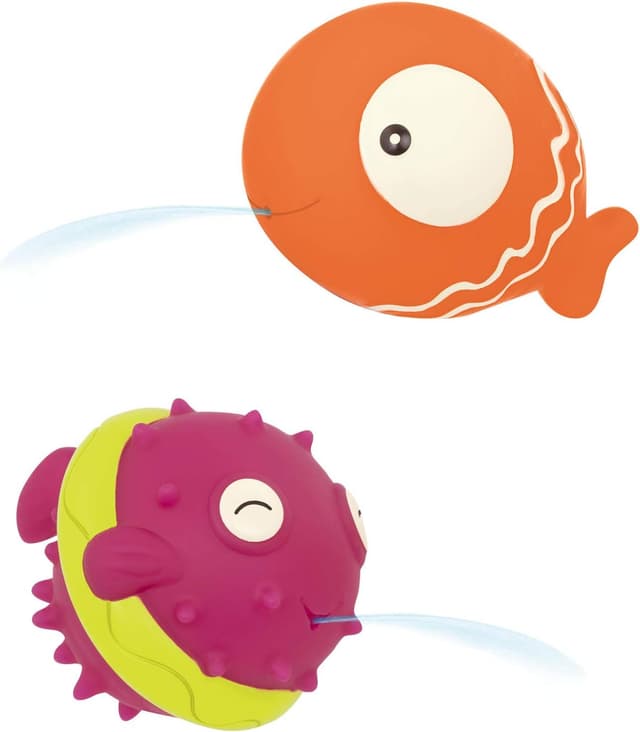 Detalle de B. toys Fuori dal gancio – Playset bagno e spiaggia con barca giocattolo, tazza polpo e spruzzi di pesci (6 mesi+)