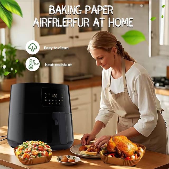 Thumbnail 5 de Backpapier für Heißluftfritteuse 110 Stück 24 cm