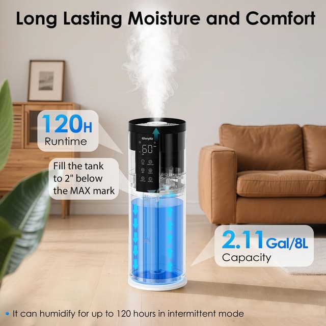 Thumbnail 1 de GloryAir 8L Humidifier for Large Rooms 🏠