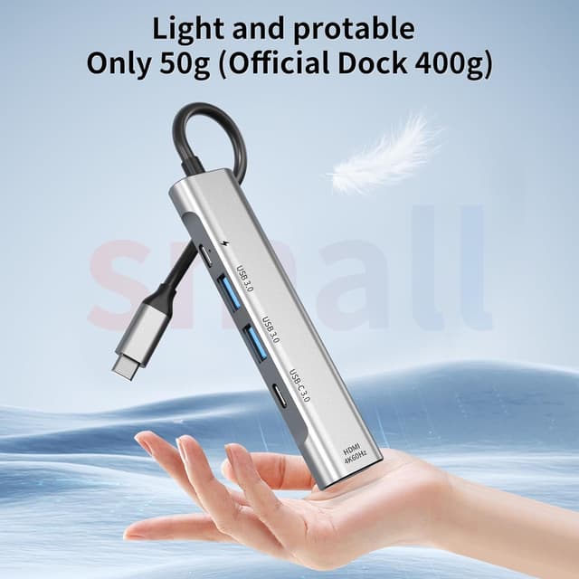 Detalle 2 de RREAKA Switch2 TV Dock Station – tragbare Dock-Ersatzlösung für Nintendo Switch/Switch OLED/Switch2 mit HDMI (4K 60 Hz) und USB-C