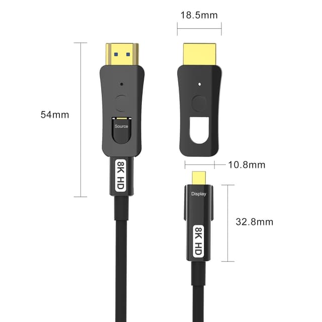 Detalle 2 de HDMI fibre cable 15M 4K 60Hz by YIWENTEC