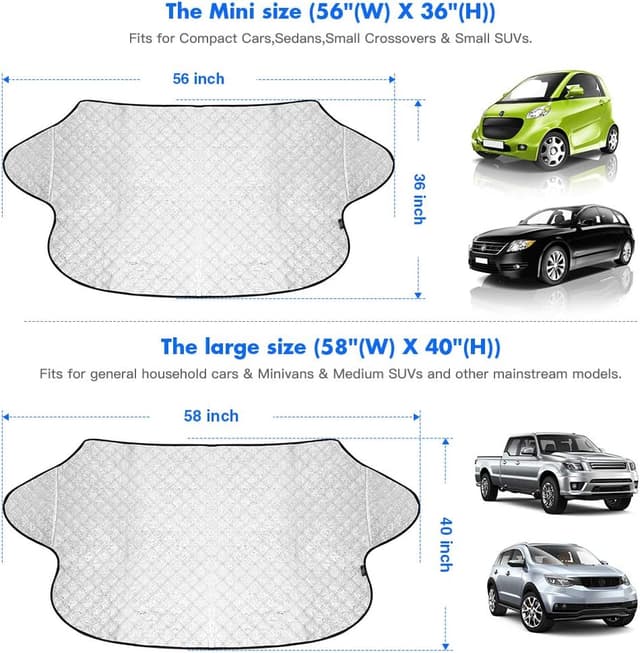 Detalle de Car Windshield Snow Cover L size 58x40in