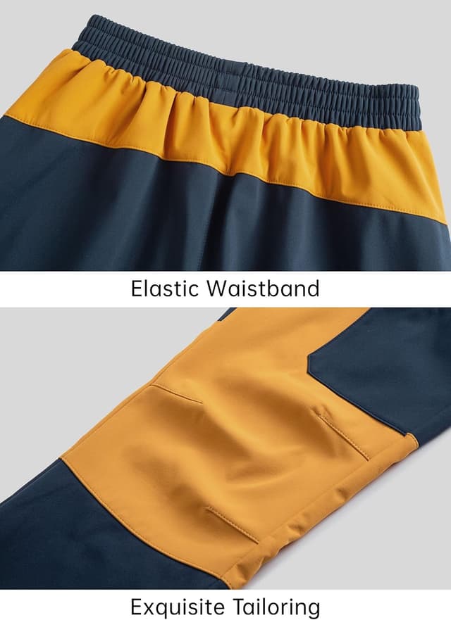 Detalle 2 de WILLIT gefütterte Softshellhose für Kinder – wasserdicht, winddicht, Schnee- & Winterhose mit 3 Taschen