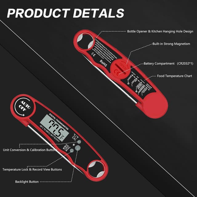 Thumbnail 4 de BENTRIP Meat Thermometer Probe 300°C