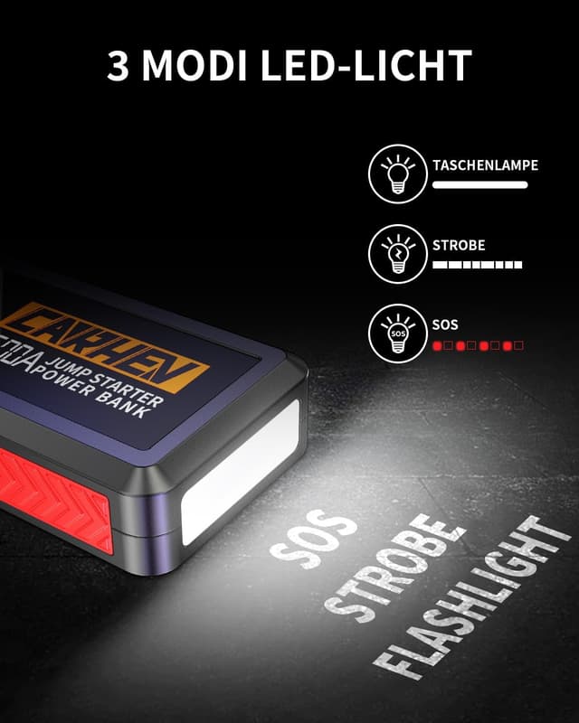 Thumbnail 3 de CARHEV 5000A Starthilfe Powerbank 26.800 mAh