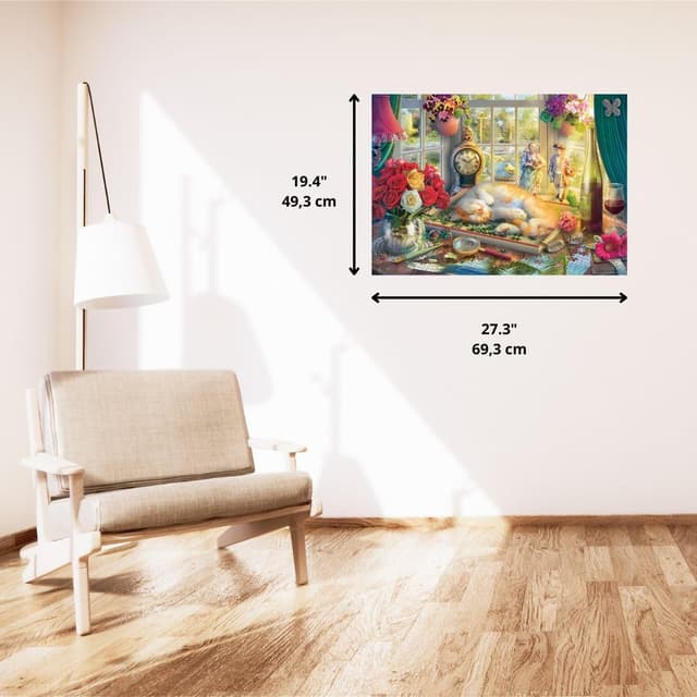 Detalle de Schmidt Spiele Gatto Puzzle da 1000 pezzi, 69,3 x 49,3 cm (Multicolore) 59789