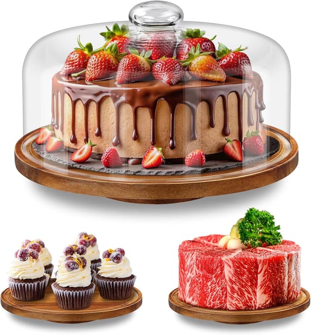 Thumbnail 6 de Yangbaga 11in Glass Cake Stand with Lid