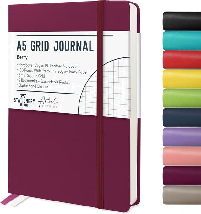 Detalle de Stationery Island Notizbuch A5 Kariert