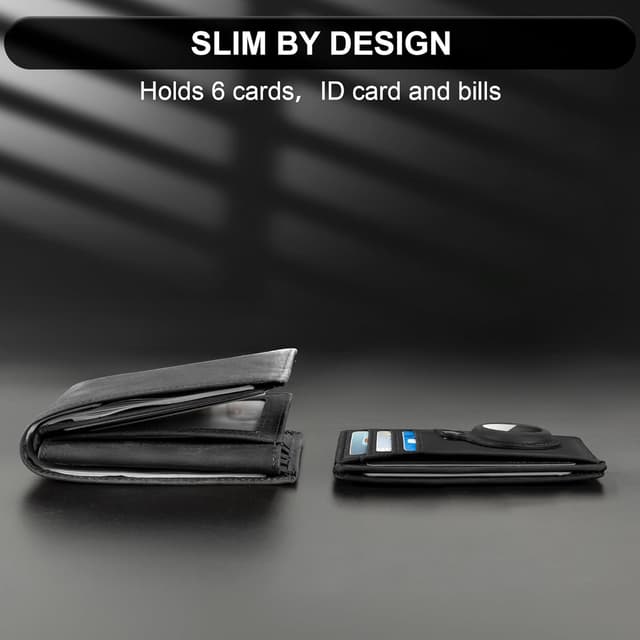Thumbnail 5 de Hawanik Slim Minimalist AirTag Wallet with RFID