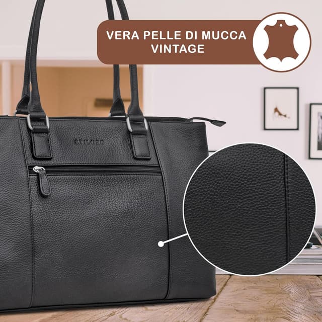 Thumbnail 5 de STILORD Marika Borsa Laptop 15,6 pelle nera