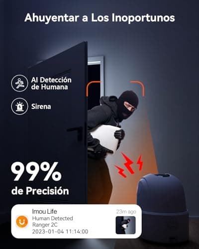 Detalle 1 de IMOU Cámara IP WiFi interior 2K (3MP) 360° con detección humana, sirena y audio bidireccional