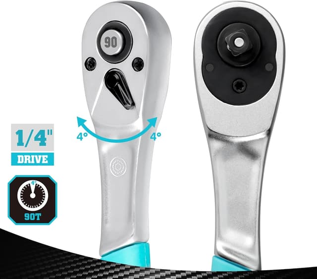 Detalle 2 de DURATECH Llave de carraca 1/4 147 mm