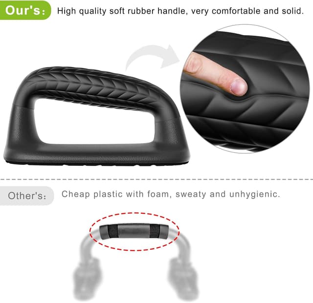 Detalle de SELEWAERE Calisthenics Liegestützgriffe Set mit Dip-Barren – weicher Griff, rutschfeste Unterseite