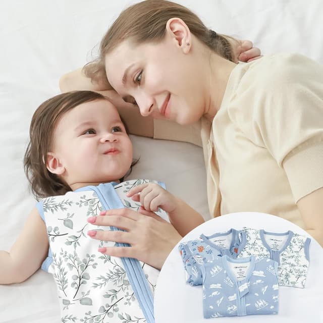 Detalle de Mosebears Sacco nanna estivo 0,5 tog in 100% cotone traspirante (Blu, M 6-12 mesi)