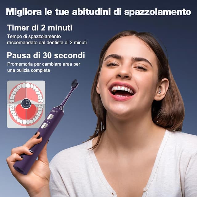 Detalle de Spazzolino sonico 40000VPM viola