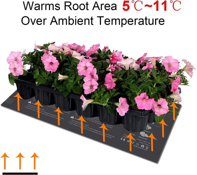 Detalle de KETOTEK Tappeto Riscaldante per semenzaio 220V, IP67, 21W (25,2 x 52,6 cm)