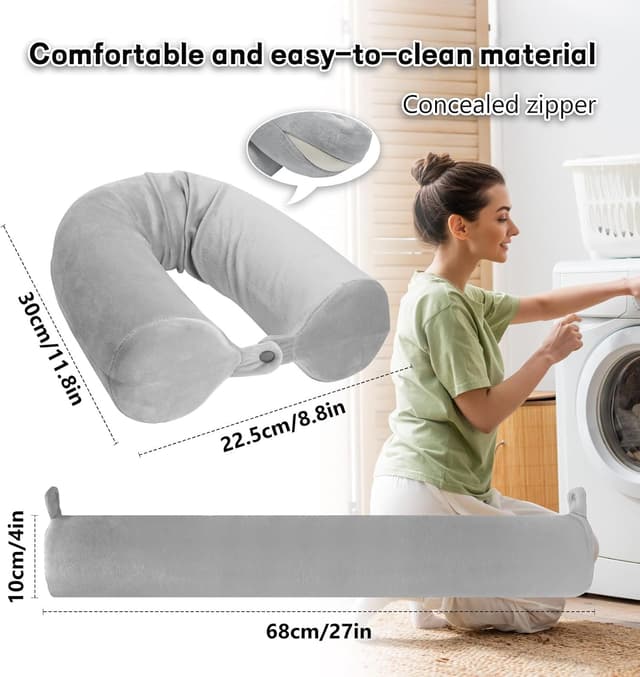 Detalle 1 de Twist memory foam travel pillow black