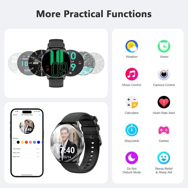 Thumbnail 5 de Blackview Smart Watch for Men Women — Answer/Make Call 1.43" AMOLED
