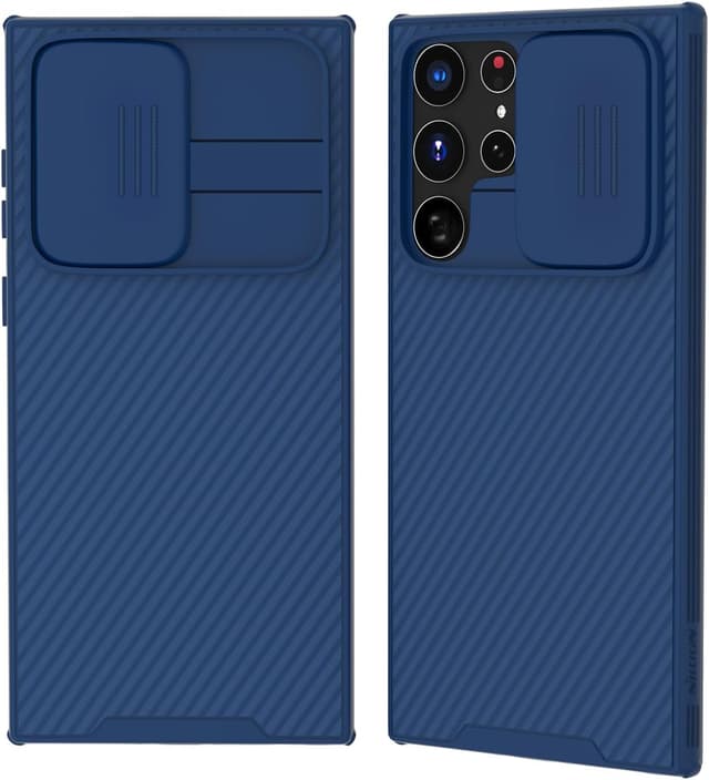Detalle de XTCASE Coque pour Samsung Galaxy S25 Ultra 5G avec protection caméra coulissante – Bleu