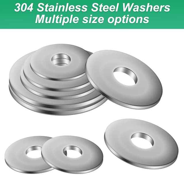 Detalle de M5 stainless steel penny washers (304) – 50 pack for bolts, screws and outdoor fixes