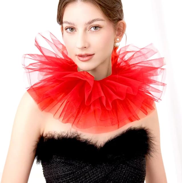 Thumbnail 5 de TaleMoon Gerüschter Tüllkragen 38 cm 🎭