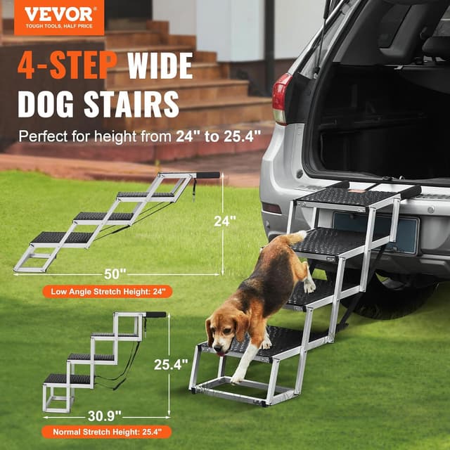 Thumbnail 1 de VEVOR 4-Step Dog Car Steps for SUV and Truck 🐾