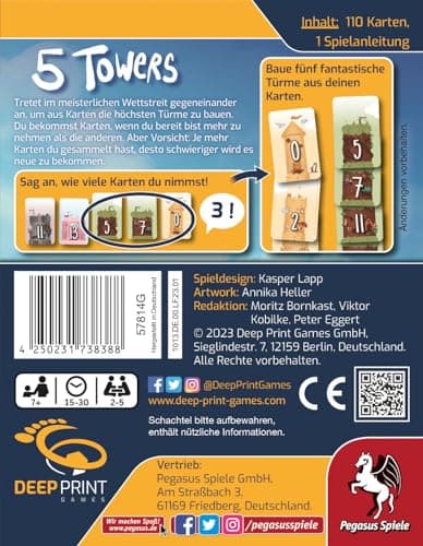 Thumbnail 2 de Pegasus Spiele 5 Torres 57814G, juego de mesa 🎲