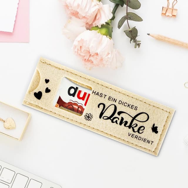 Thumbnail 2 de Du Hast Ein Dickes Danke Filzbeutel 30er