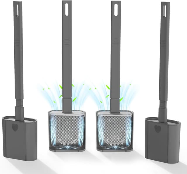 Thumbnail 6 de Toilet Brush 2 Pack Silicone Set with Holders 🧻