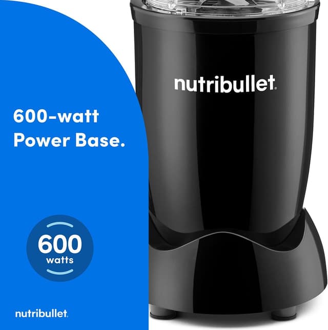 Detalle de nutribullet Blender 600 Series 7 Piece Kit (Black) – Powerful 20,000 RPM personal smoothie maker