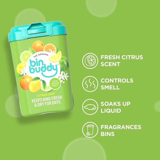 Detalle 2 de Bin Buddy Citrus Bin Freshener Powder 450g 🍊