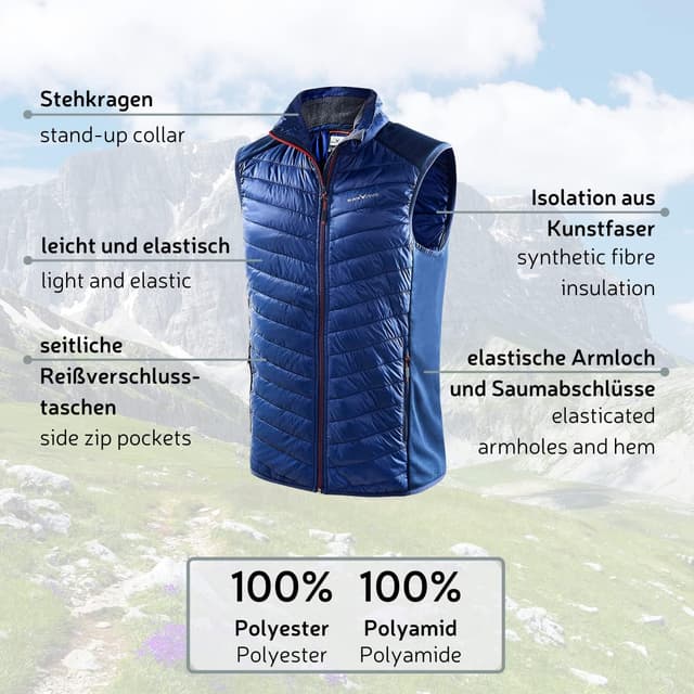 Detalle 2 de Gilet trapuntato uomo 100% poliestere