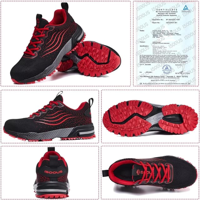 Detalle 2 de Scarpe antinfortunistiche uomo/donna con punta in acciaio e suola antiscivolo