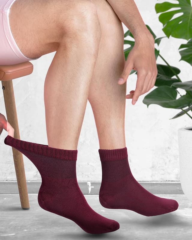 Detalle 2 de Fiera Besa : lot de 4 paires de chaussettes diabétiques en bambou pour homme (sans couture à l’avant)