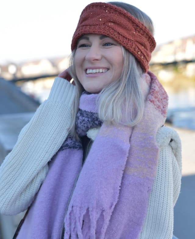 Thumbnail 1 de styleBREAKER Bandeau en grosse maille Cognac 9 cm