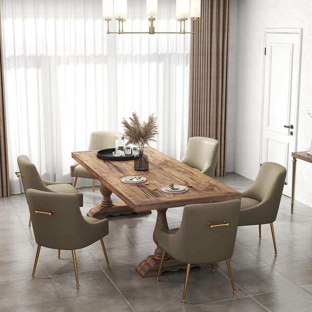 Detalle 2 de Faux Leather Dining Chair Set of 2