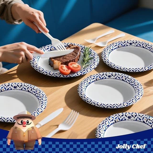 Thumbnail 4 de JOLLY CHEF 8.5 Inch Paper Plates 300 pack