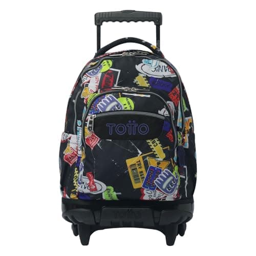 Detalle de Totto Mochila Escolar con Ruedas Renglones (26,21 L) con bolsillo para PC 14