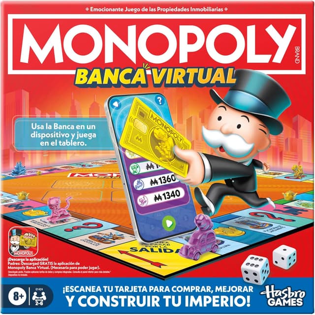 Detalle de Monopoly Banca Virtual juego de mesa 🎲