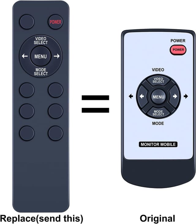 Detalle 2 de TCNOUMT New Wireless Remote Control Replacement for Tview T147IR TFT LCD Monitor Mobile Rear View System