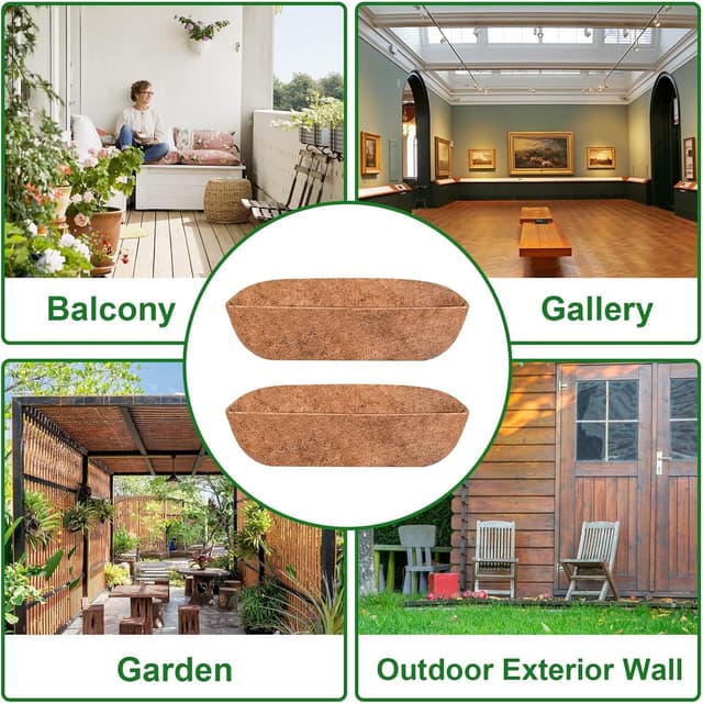 Thumbnail 3 de 2PCS Trough Coco Replacement Liners for 24 Inch Round Window Box