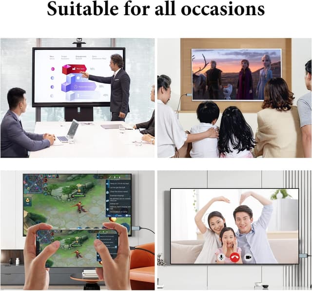 Detalle 2 de Lightning to HDMI Adapter Cable for iPhone by idoove (2.0m) — up to 1080p mirroring