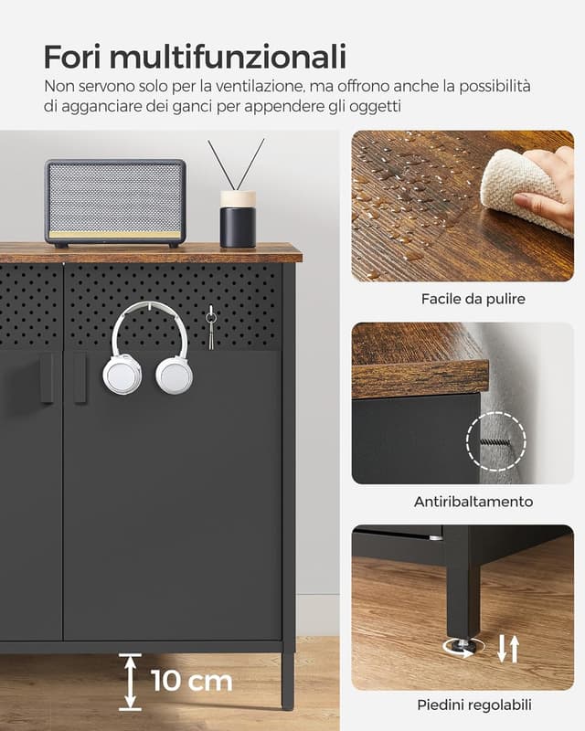 Thumbnail 6 de SONGMICS Mobiletto Contenitore 40 x 80 x 76 cm