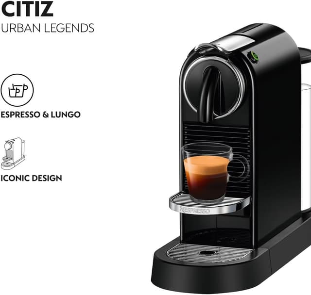 Detalle de De'Longhi Nespresso Citiz EN167.B 19-bar