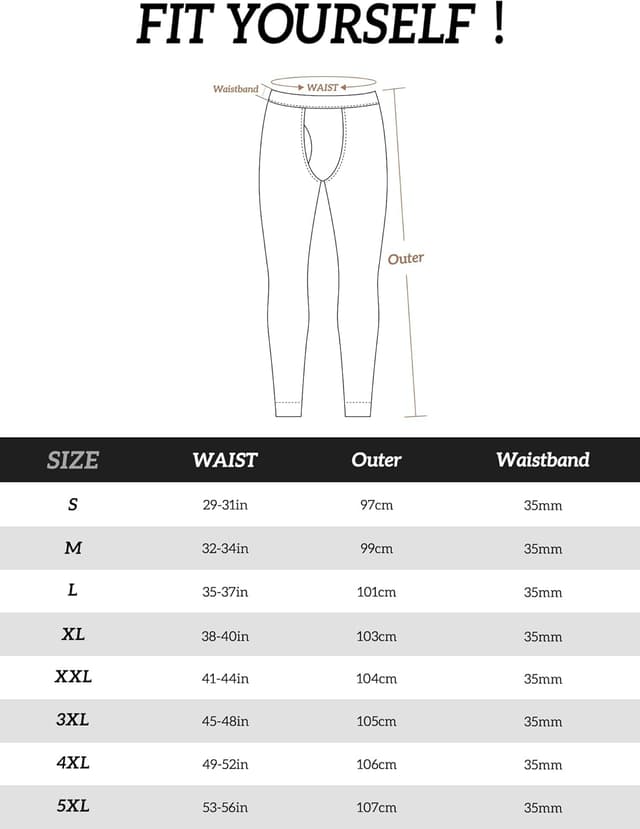 Detalle de DAVID ARCHY ensemble sous-vêtement thermique homme (couche de base) pour hiver, ski, randonnée et moto